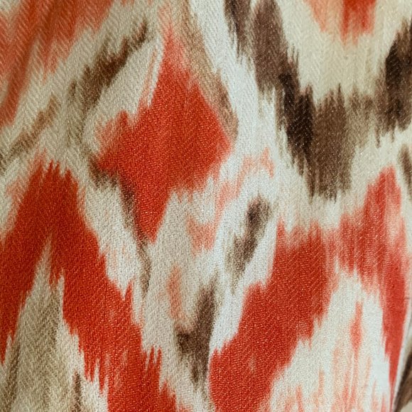 Chico's Linen Mandarin Collar Women's Ikat Blazer - Picture 5 of 8